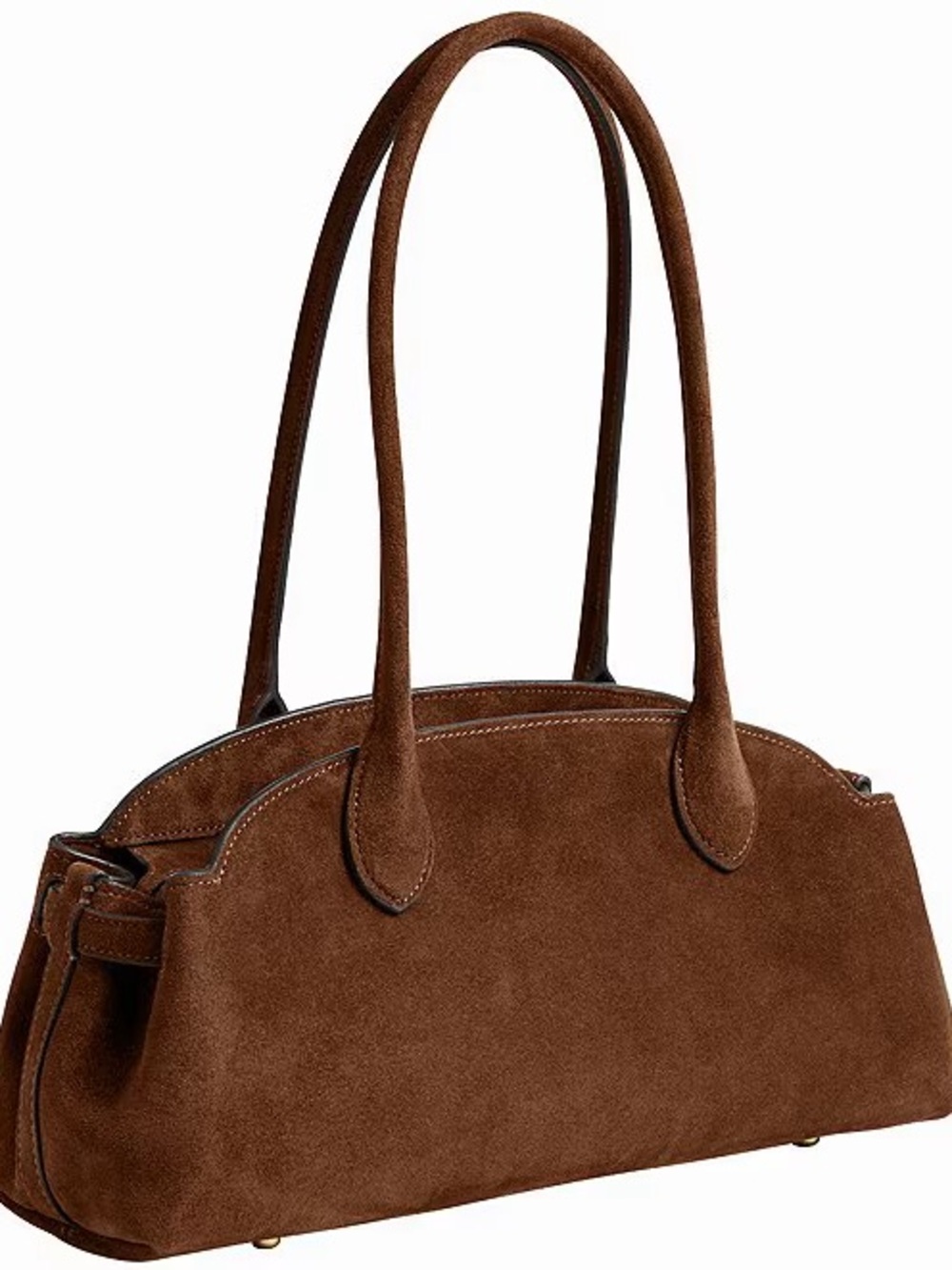 Coach Empire 34 Brown Suede Shoulder Bag NWT - Picture 2 of 7